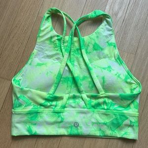 Lululemon Energy Bra High Neck Long Line Shibori